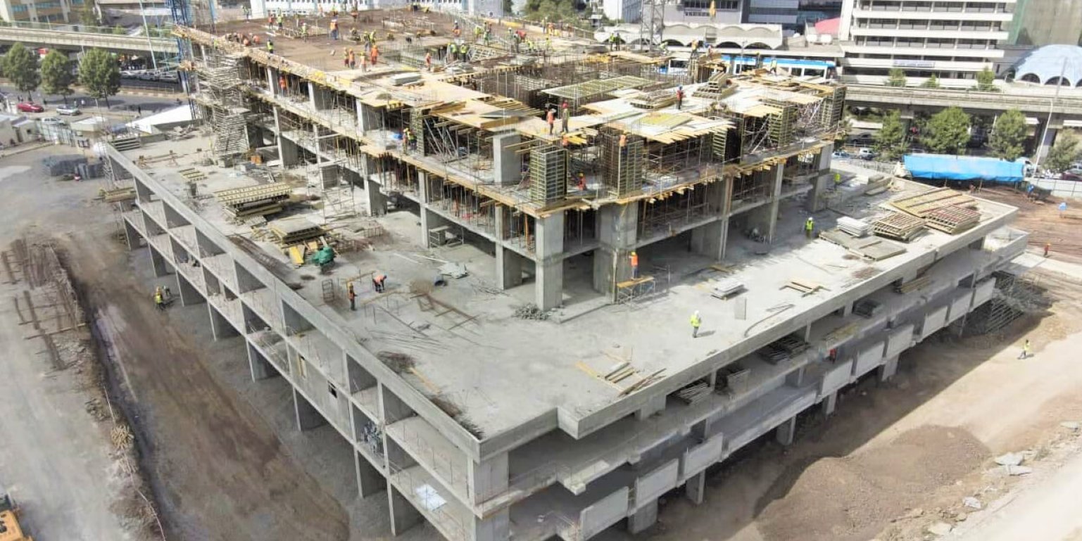 Structural Progress of One La Gare apartment floor (6th  floor), December 2021