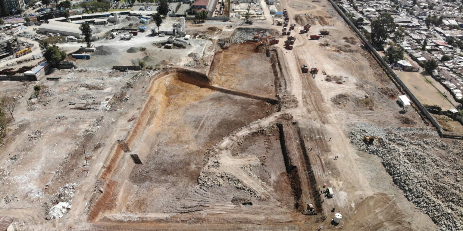 La Gare mall residences excavate, and earth works are progressing. (Jan - 2024)