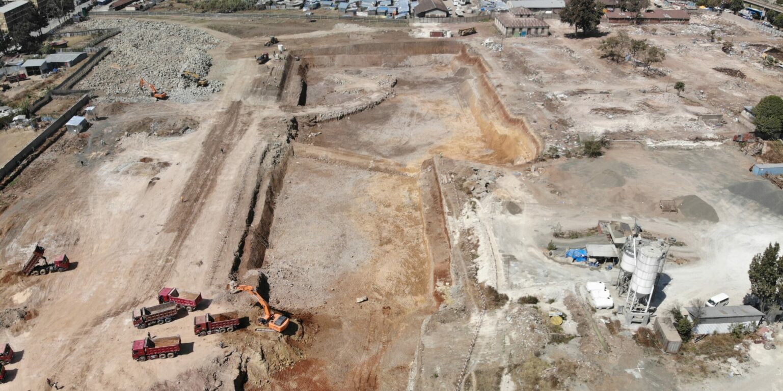 La Gare mall residences excavate, and earth works are progressing. Jan - 2024